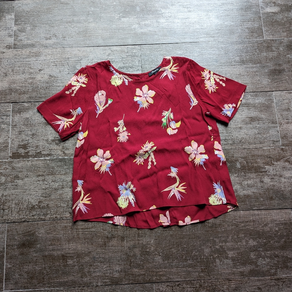 MADEWELL Bird of Paradise Short Sleeves Blouse
